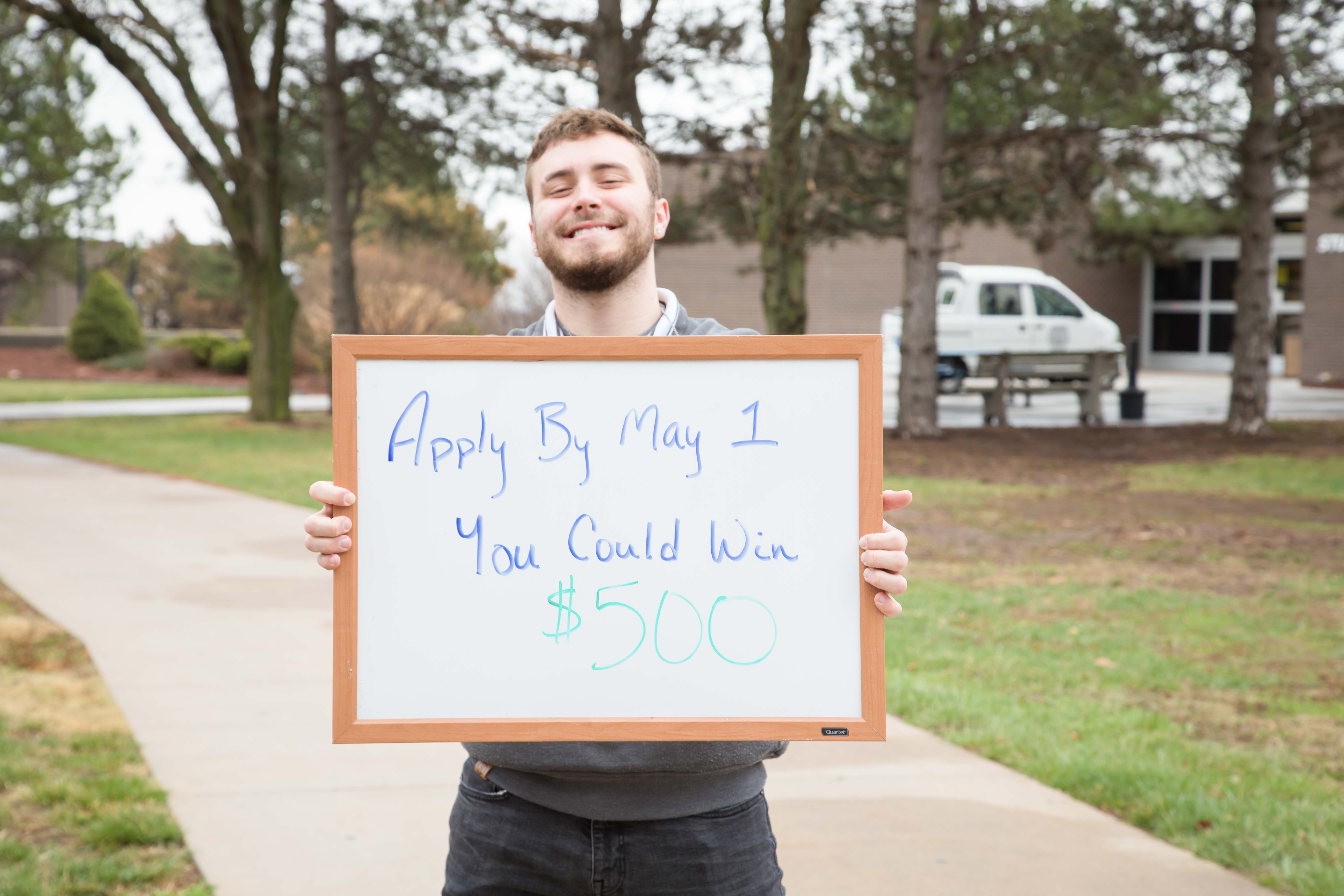 scholarship giveaway sign